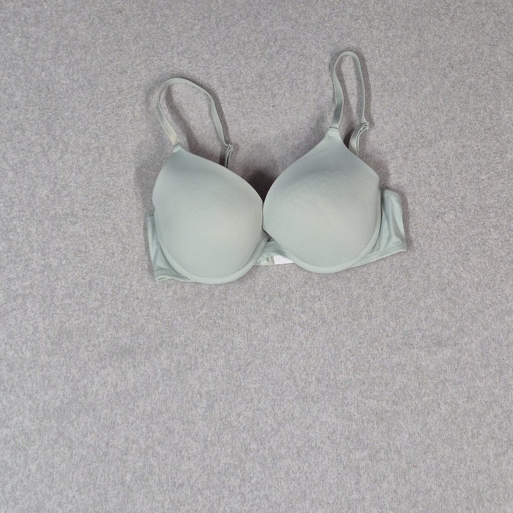 PINK Victoria's Secret Women Bra 34C Light Green Padded T Shirt Underwired READ